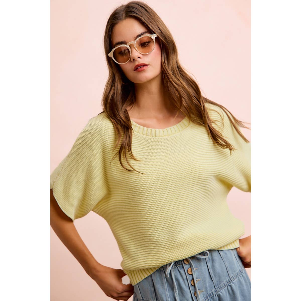 Washed Short Sleeve Top
