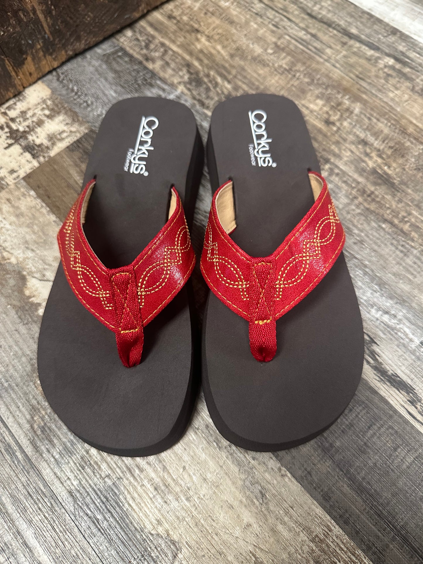 Overboard Red Flip Flops