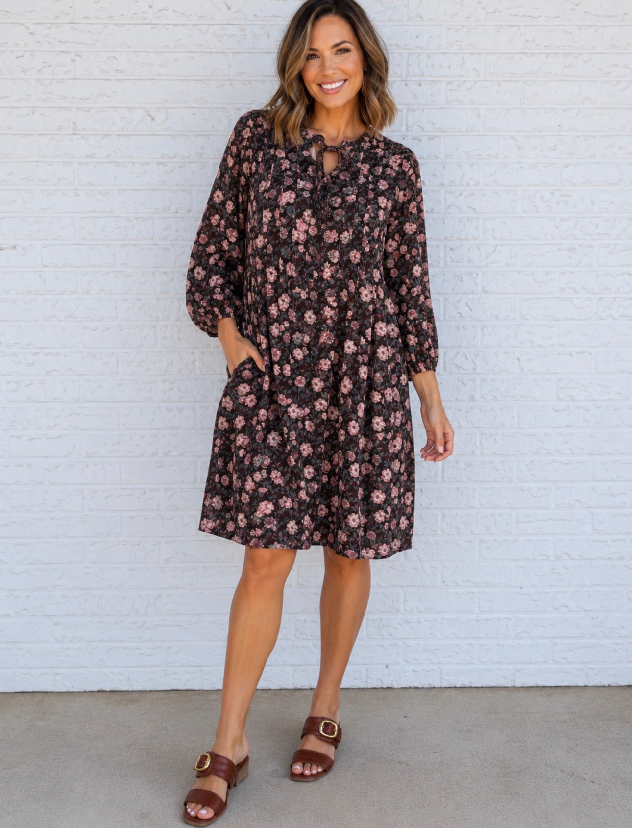 Feeling Fall Floral Dress