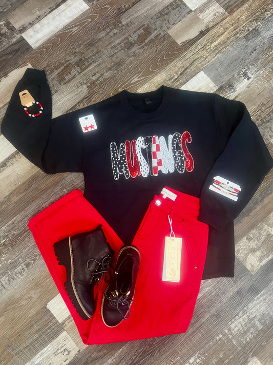 Mustang Applique Sweatshirt