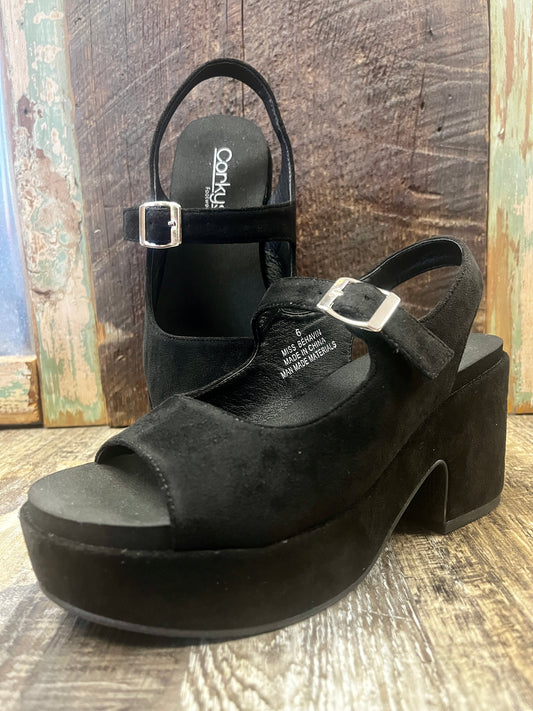 Miss Behavin Black Suede
