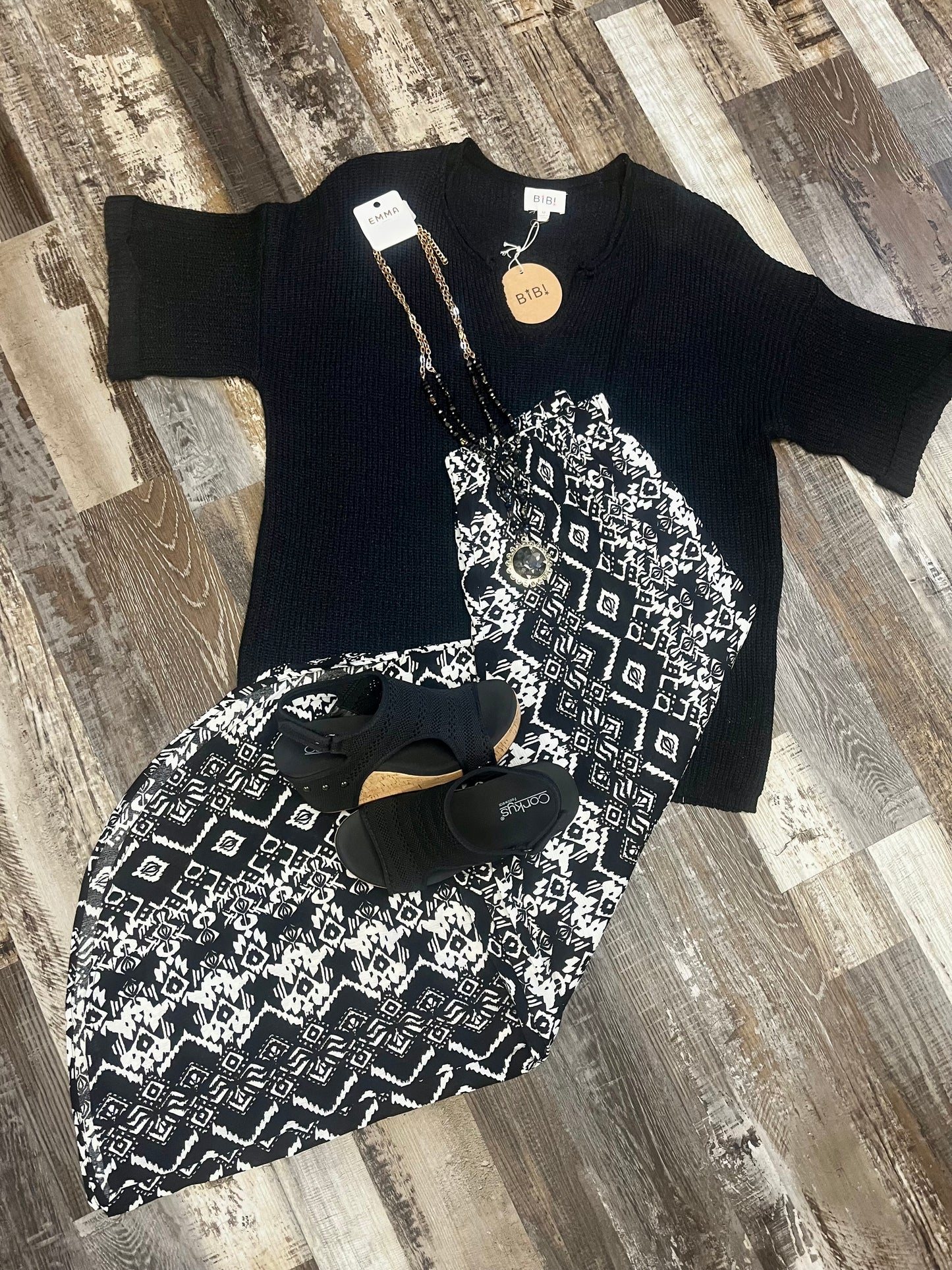 Geo Print Gauze Pants