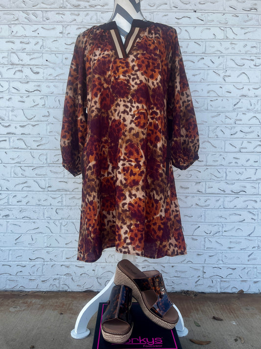 Latte Leopard Dress