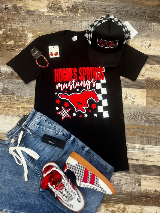 Mustang Check & Stars Tee