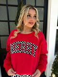 Merry Checkered Sweatshirt