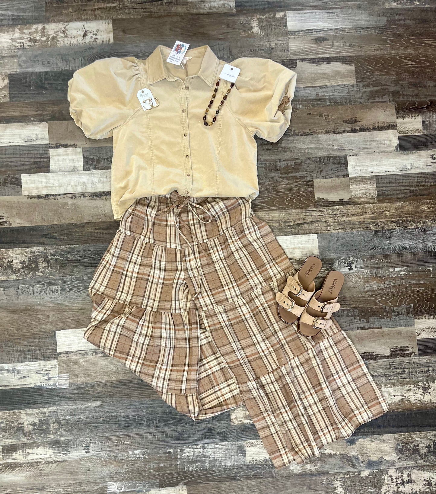 Plaid Palazzo Pant