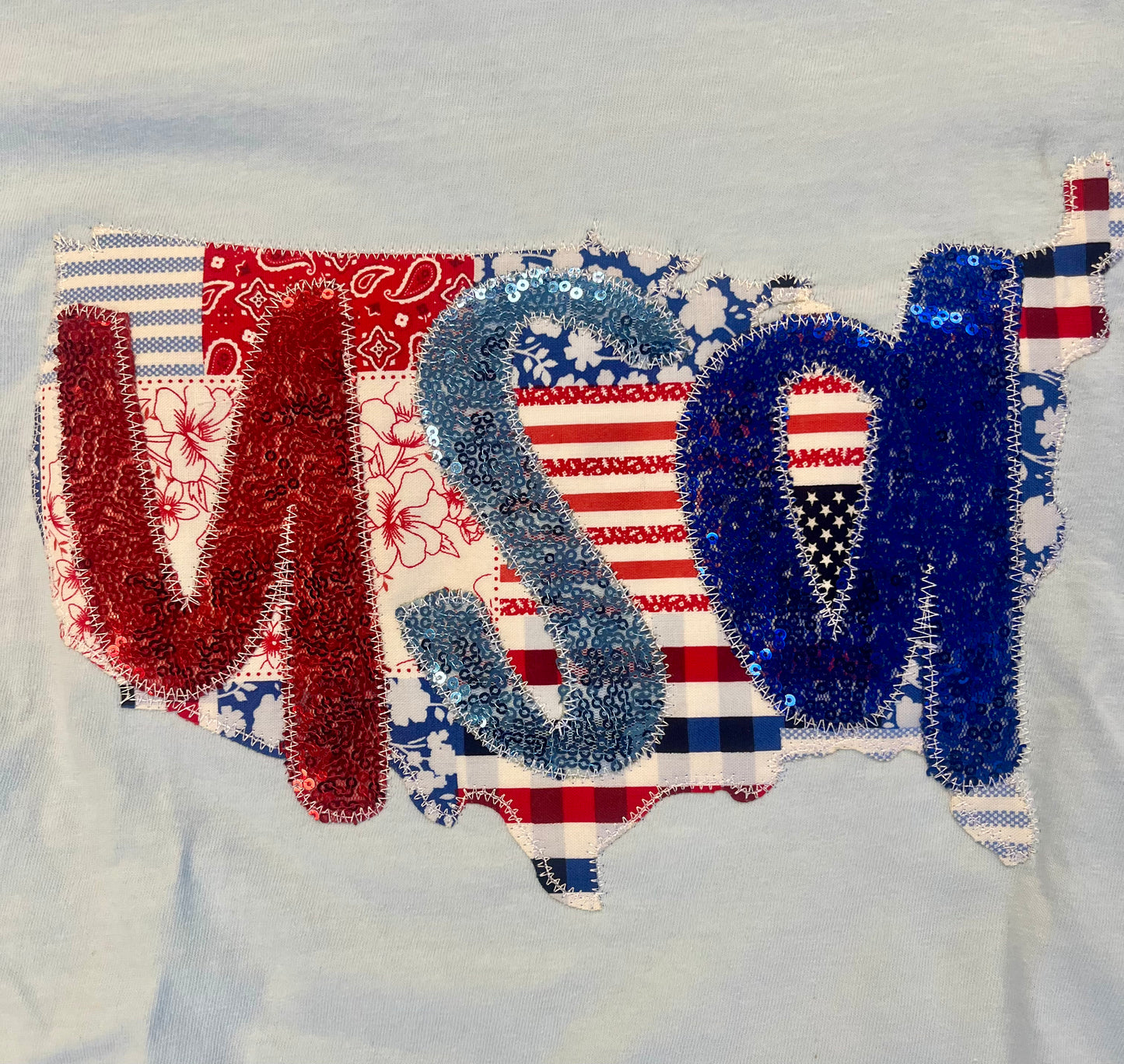 Patchwork Amerca Tee