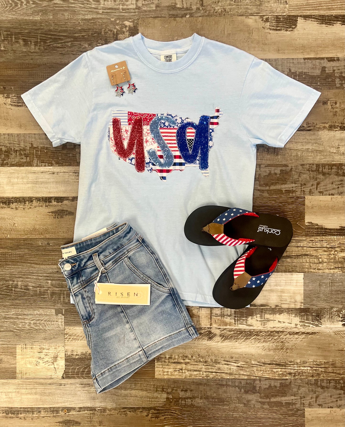 Patchwork Amerca Tee