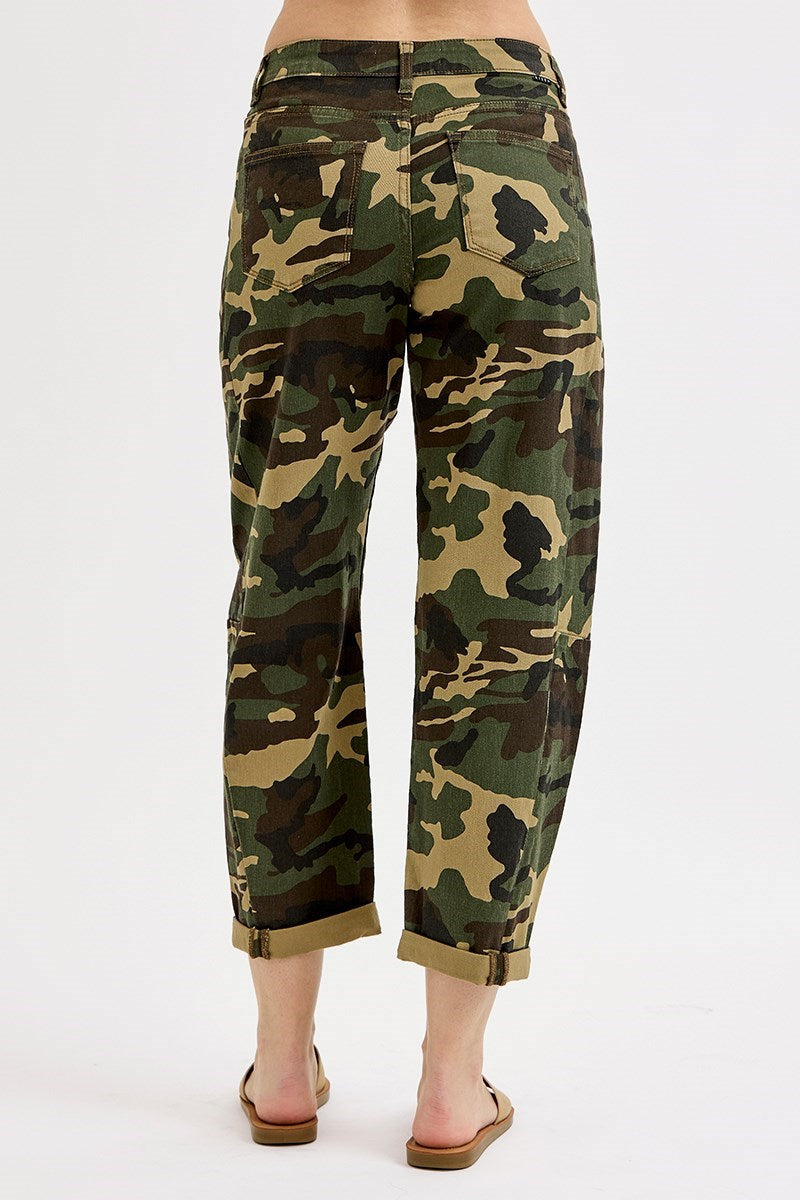 Camo Barrel Jean