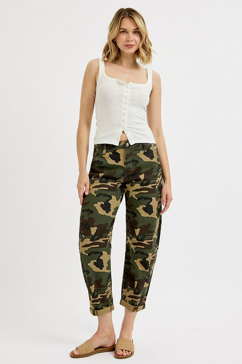 Camo Barrel Jean