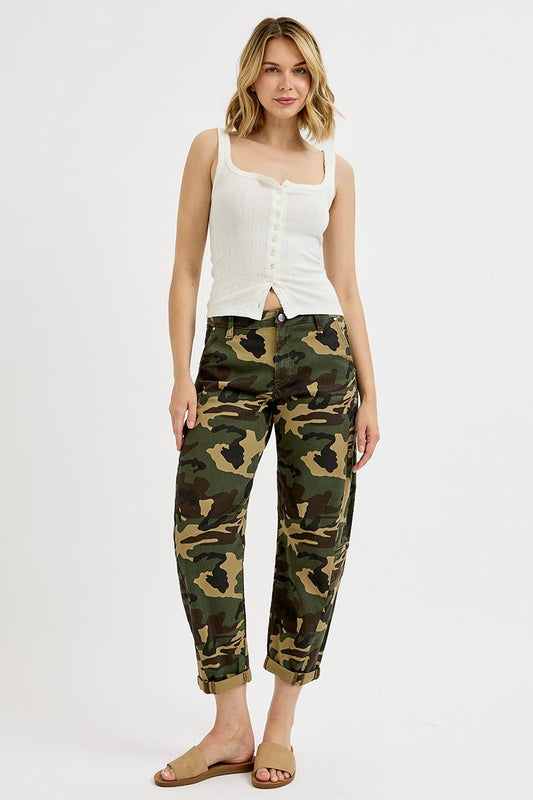 Camo Barrel Jean