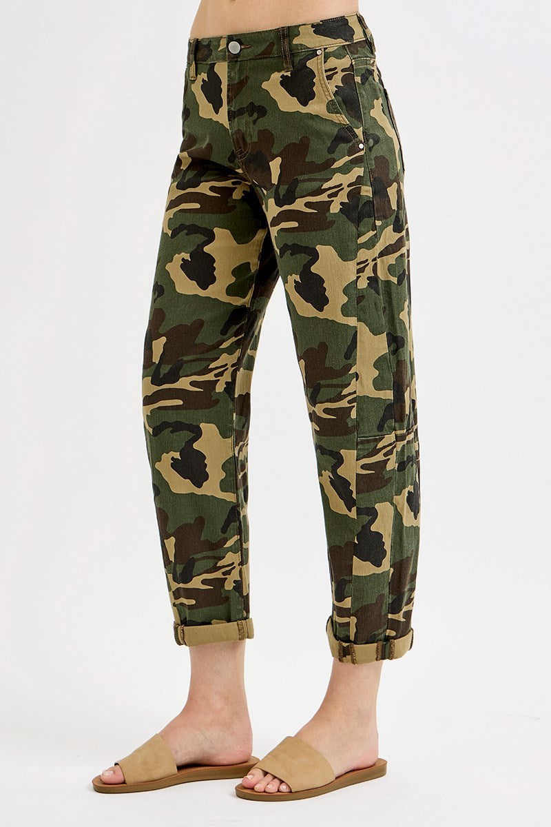 Camo Barrel Jean