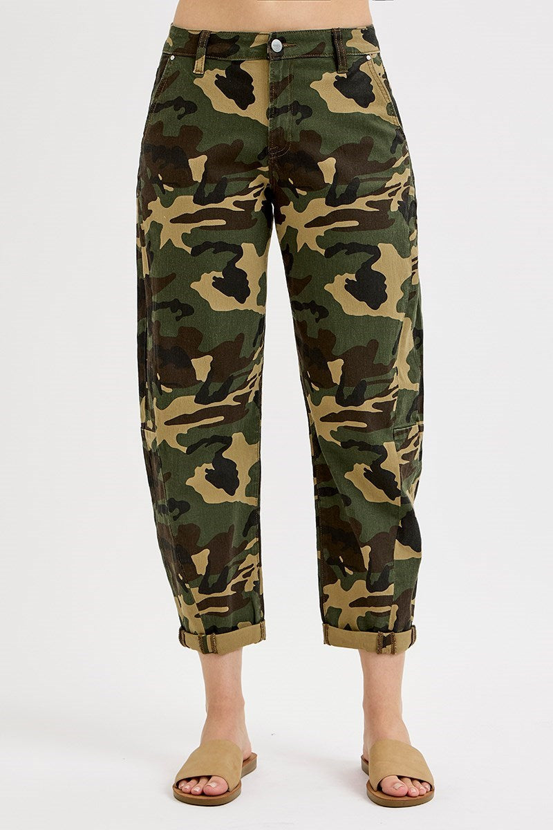 Camo Barrel Jean
