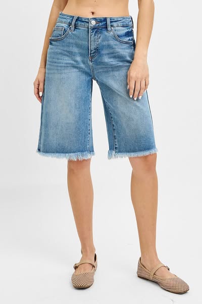 Risen Frayed Bermudas