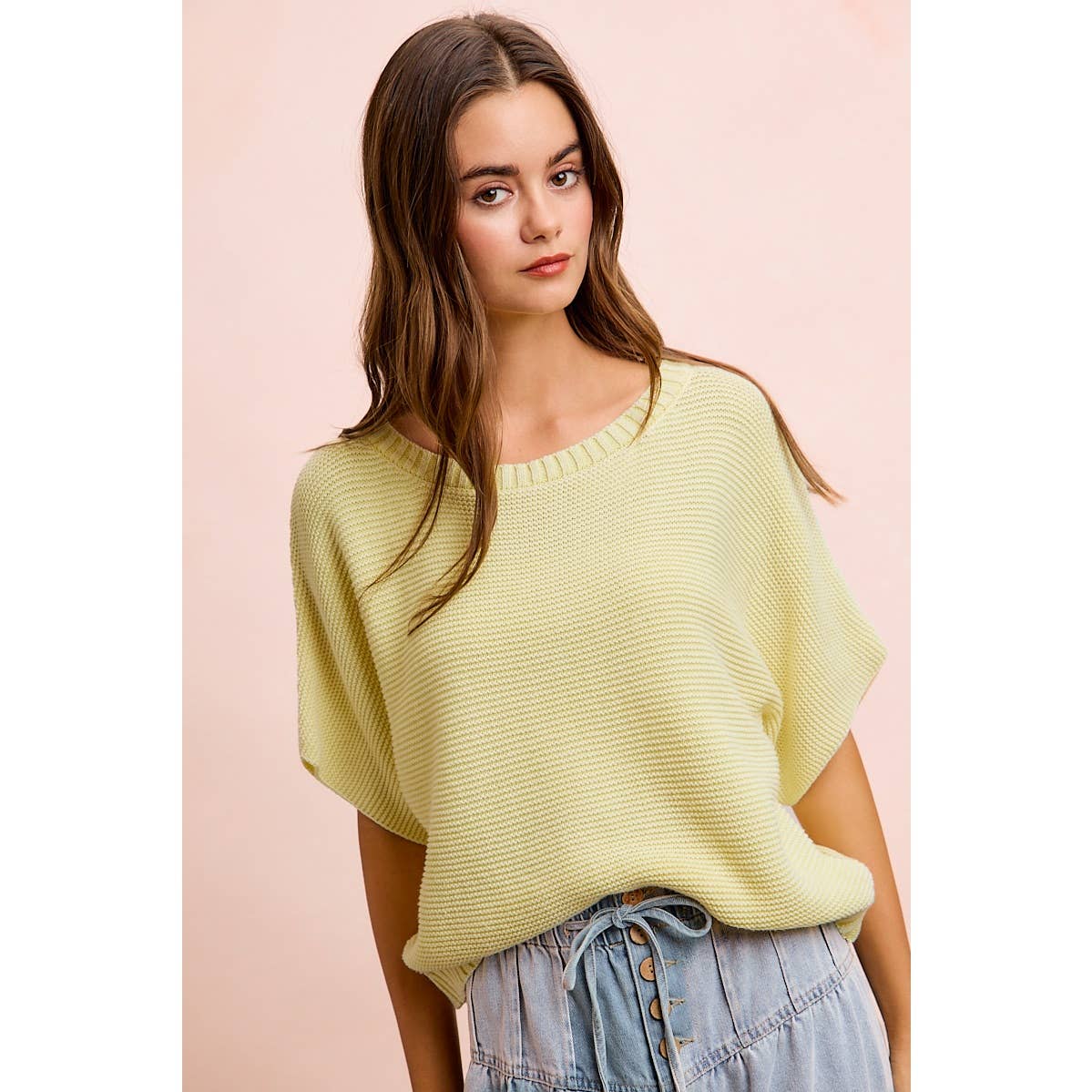 Washed Short Sleeve Top