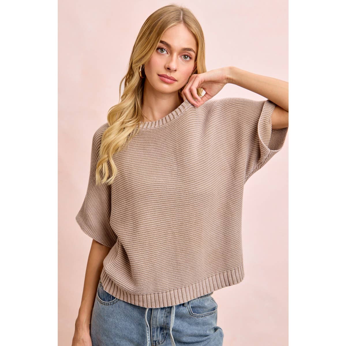 Washed Short Sleeve Top