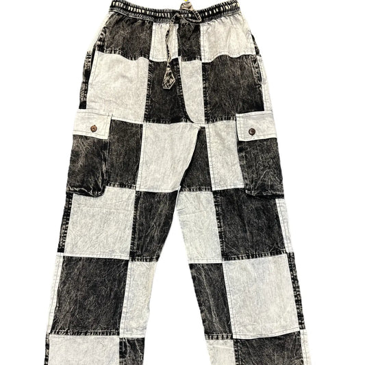 Black & White Cargo Pant