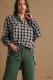 Black Plaid Button Down