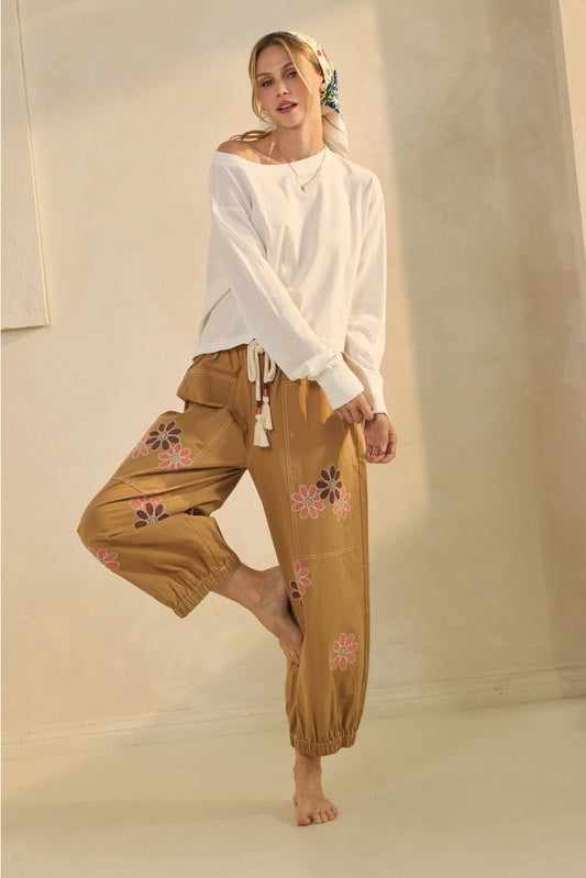 Camel Flower Pant