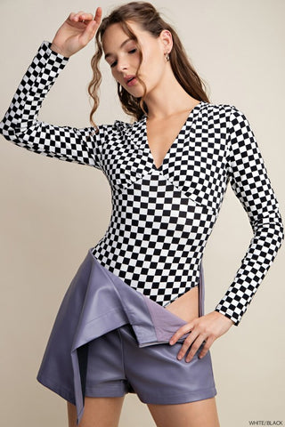 Checkered Bodysuit