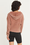 Ribbed Cropped Hoodie