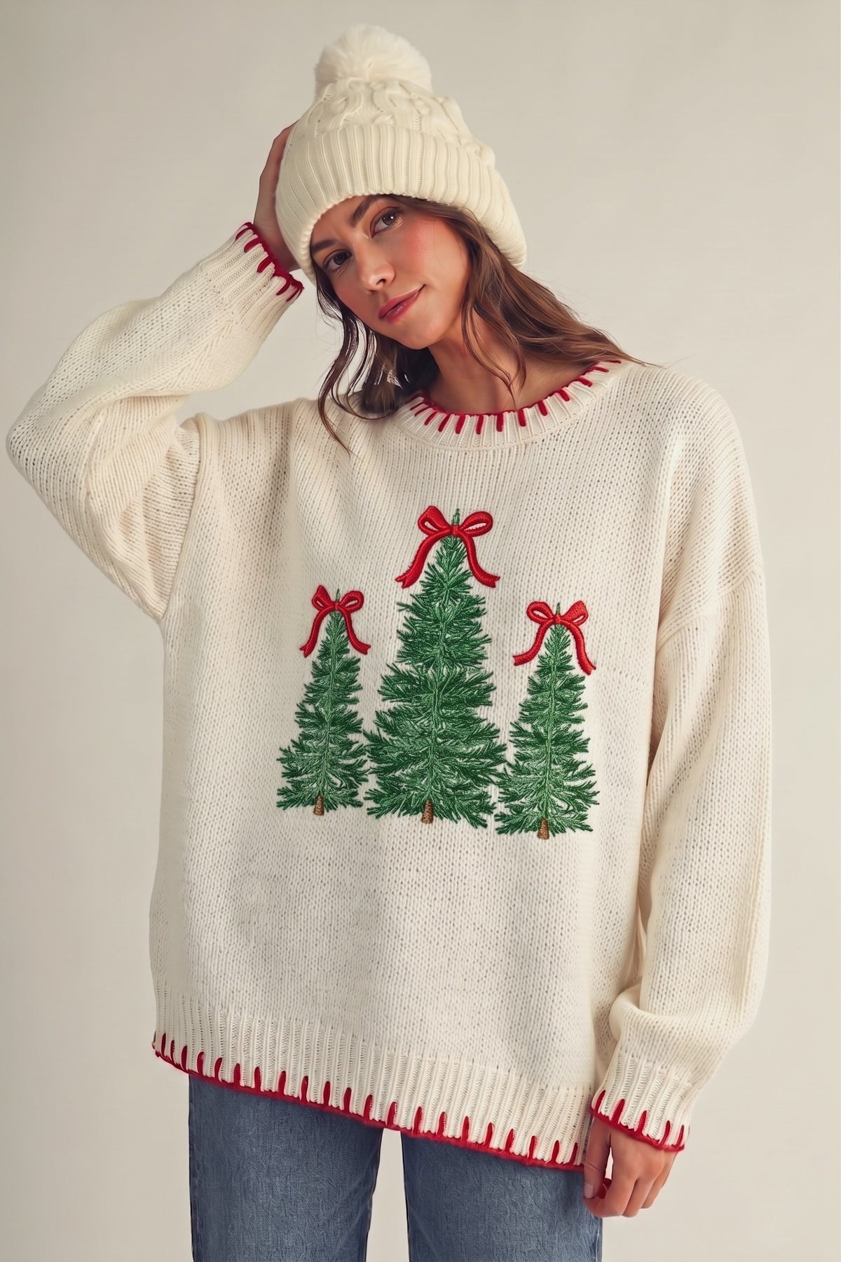 Trio of Trees Sweater