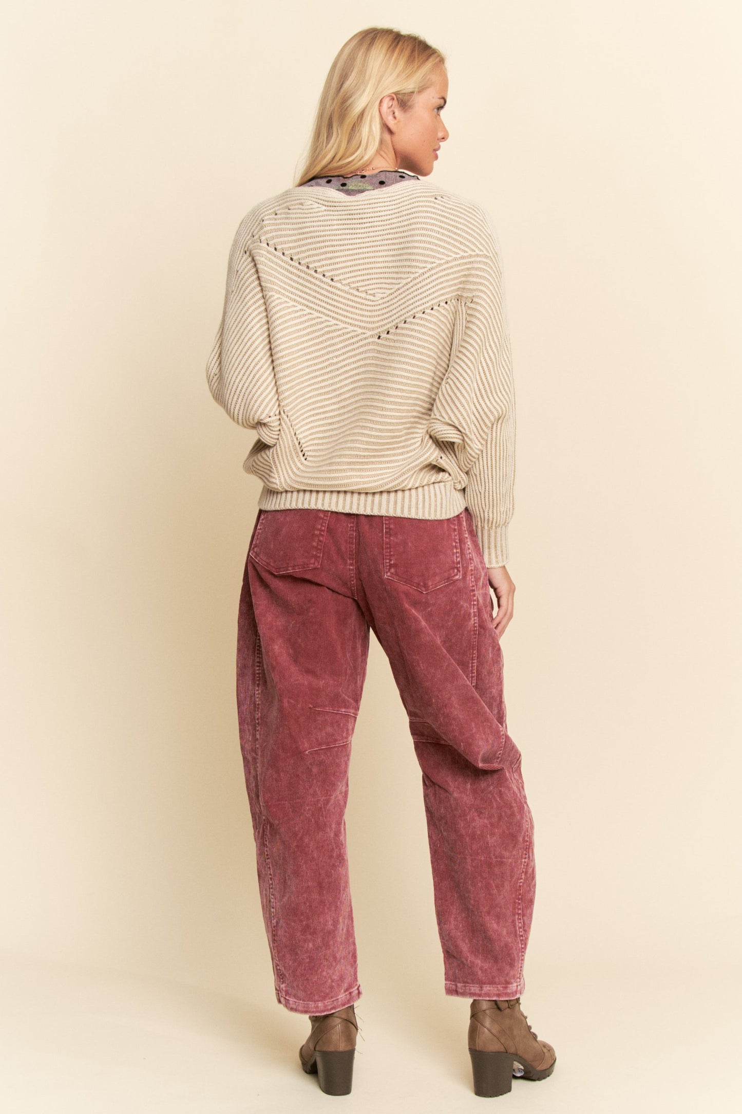 Cream Textured Sweater