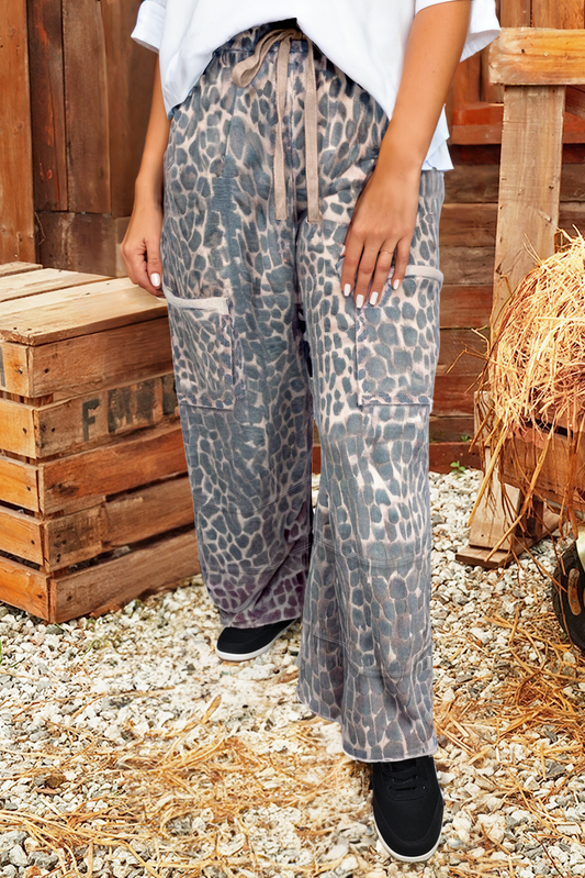 Leopard Drawstring Pants
