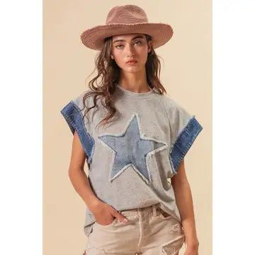 Star Denim Top