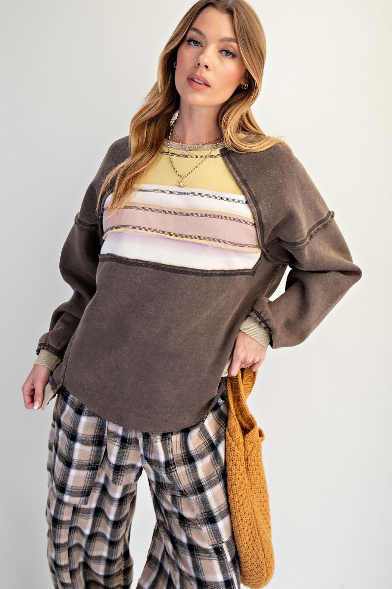 Easel Striped Top