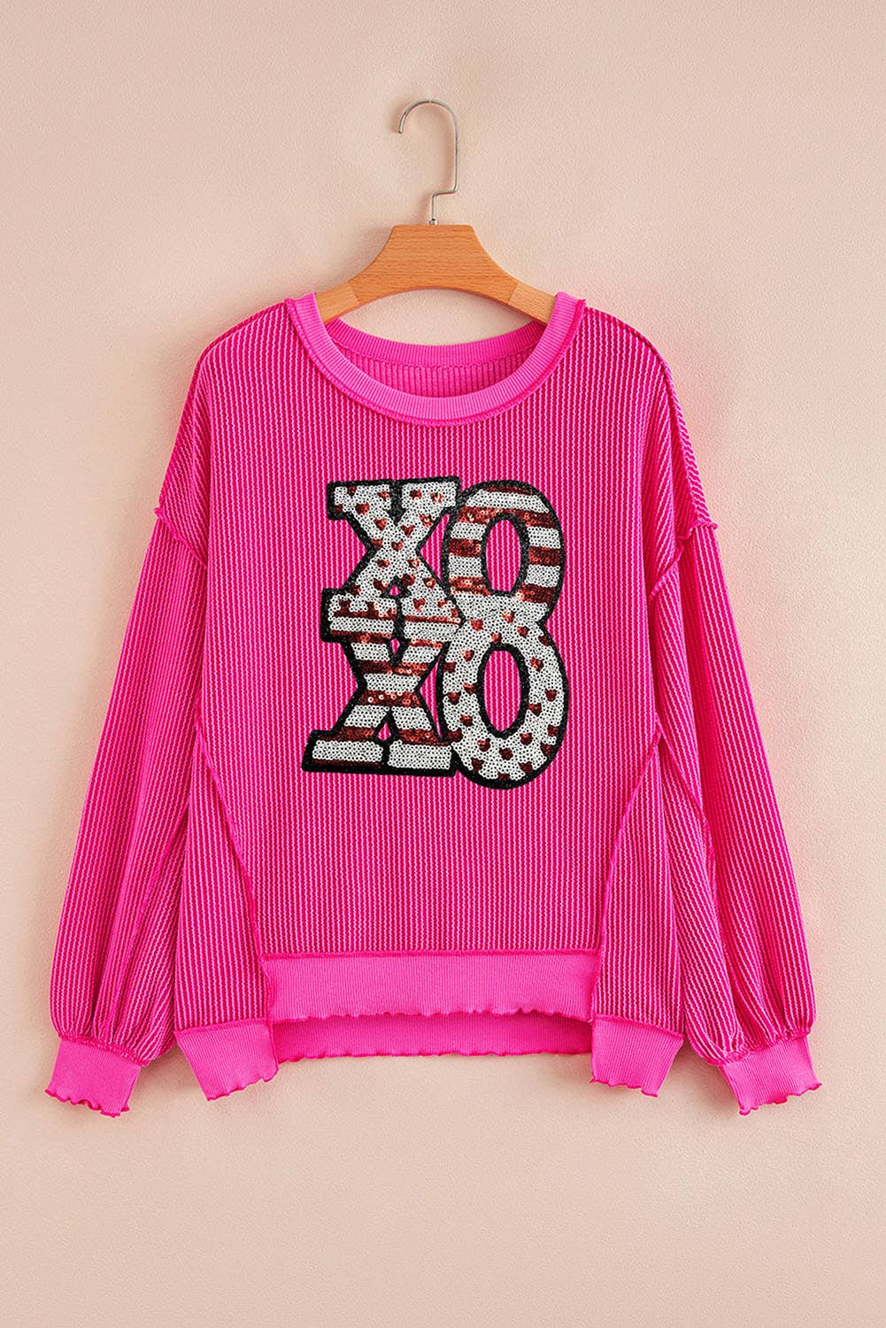 XOXO Sequin Pullover Top