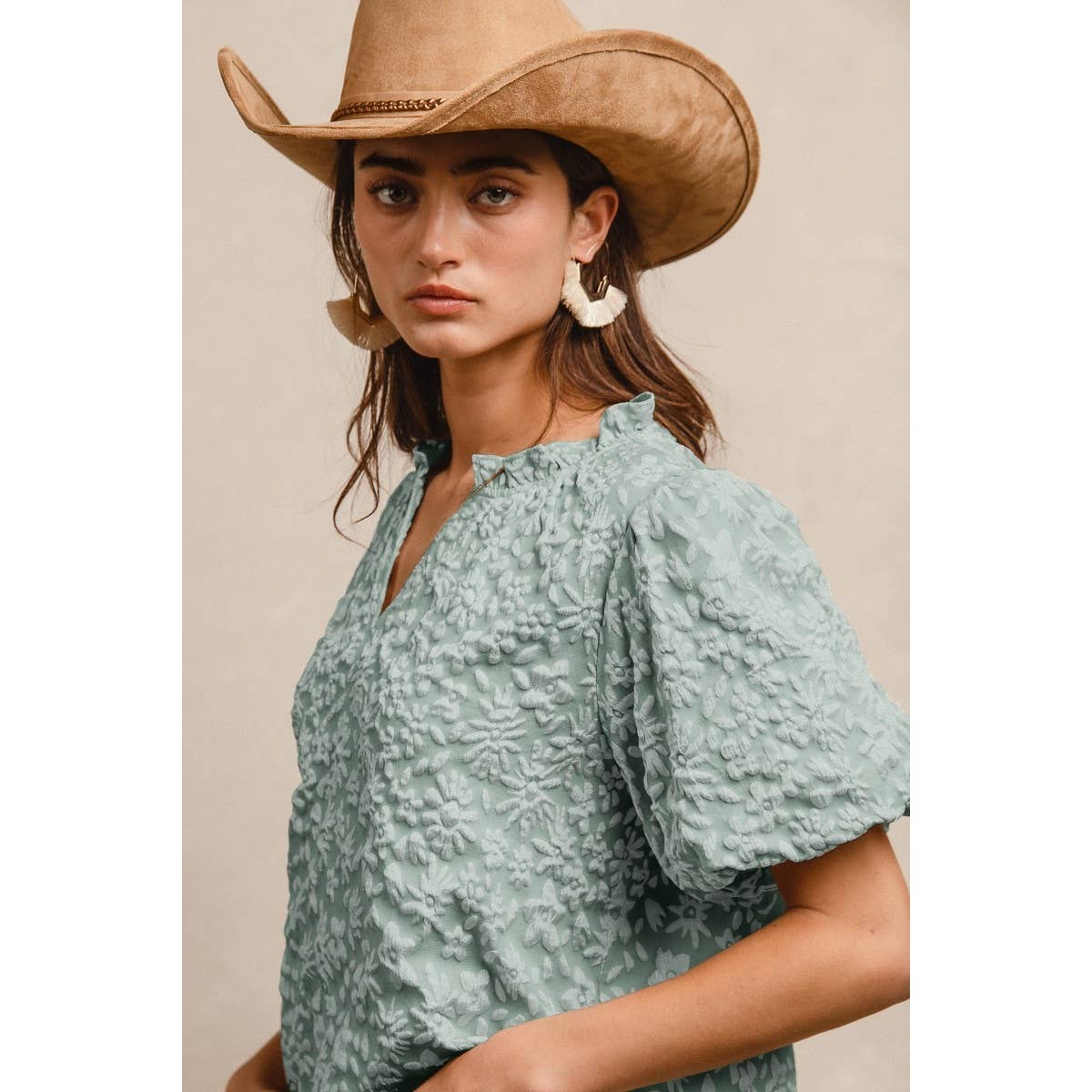 Floral Textured Top