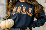 Navy Fall Plaid Sweatshirt