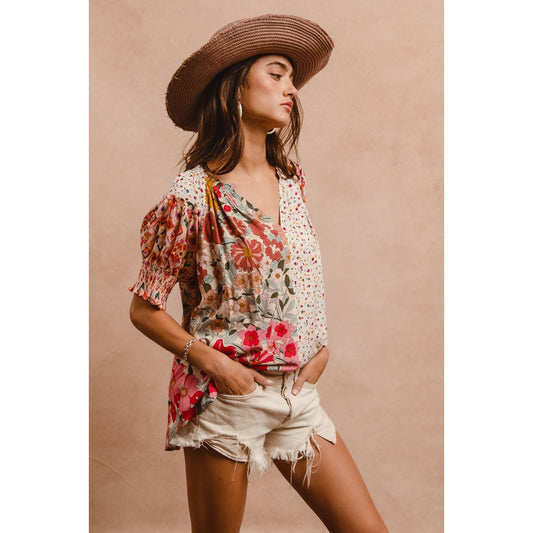 Mixed Floral Top