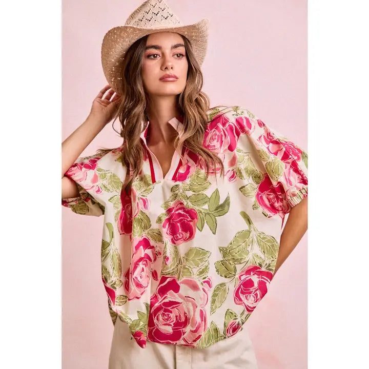 Rose Print top