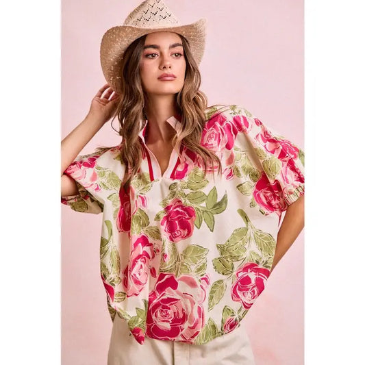 Rose Print top