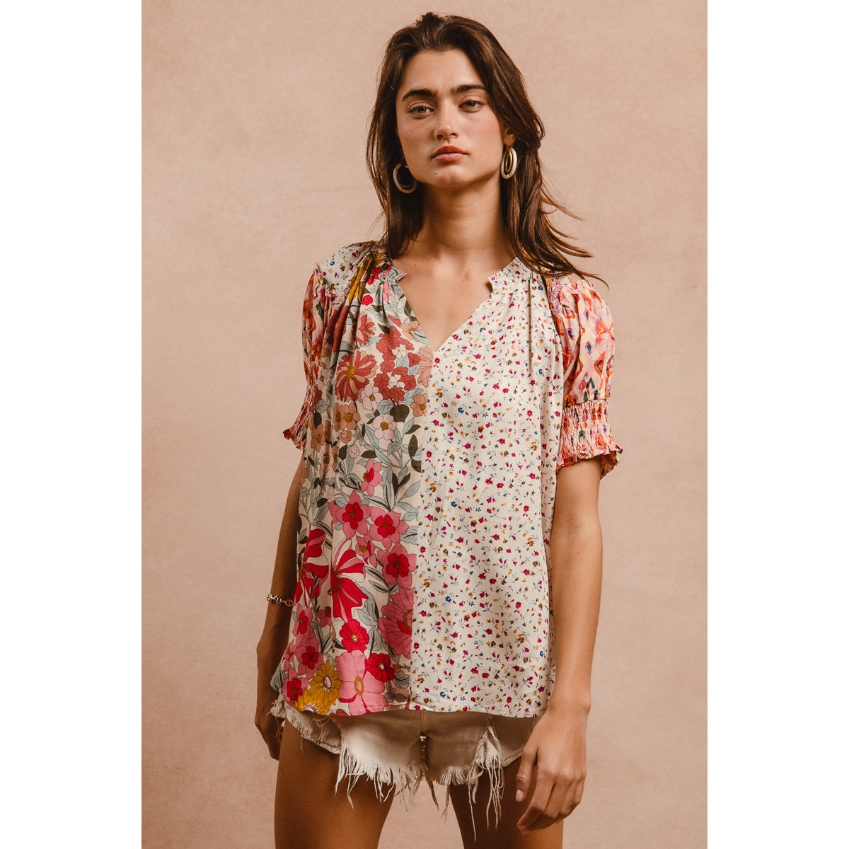 Mixed Floral Top