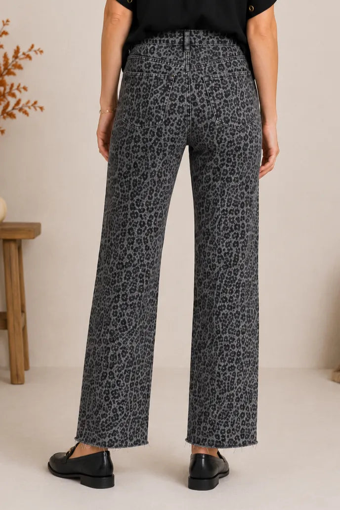 Grey Leopard Pant