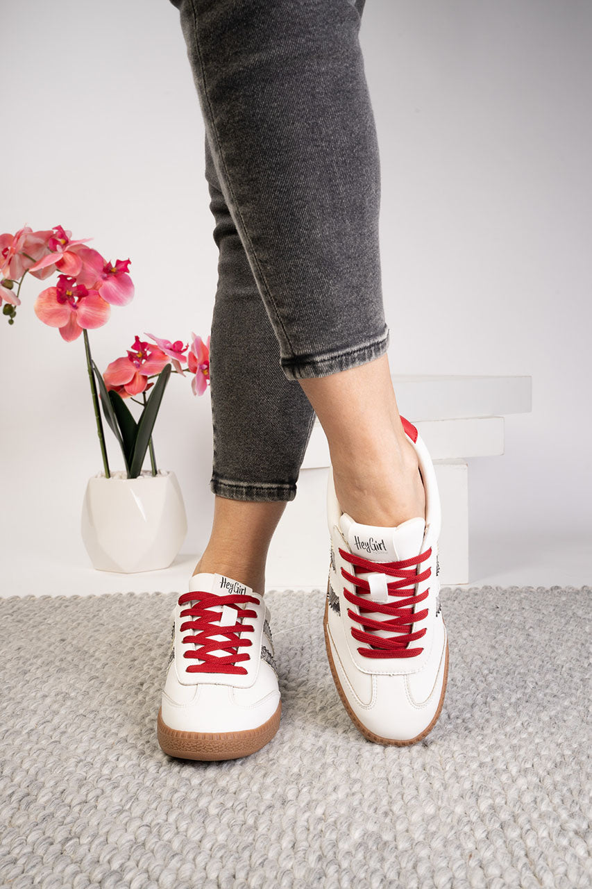 Corky's White Heads Up Sneaker