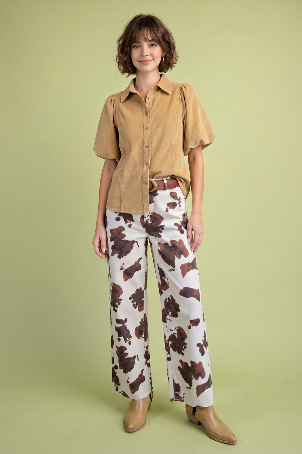 Honey Corduroy Top