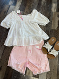 Acid Wash Pink Denim
