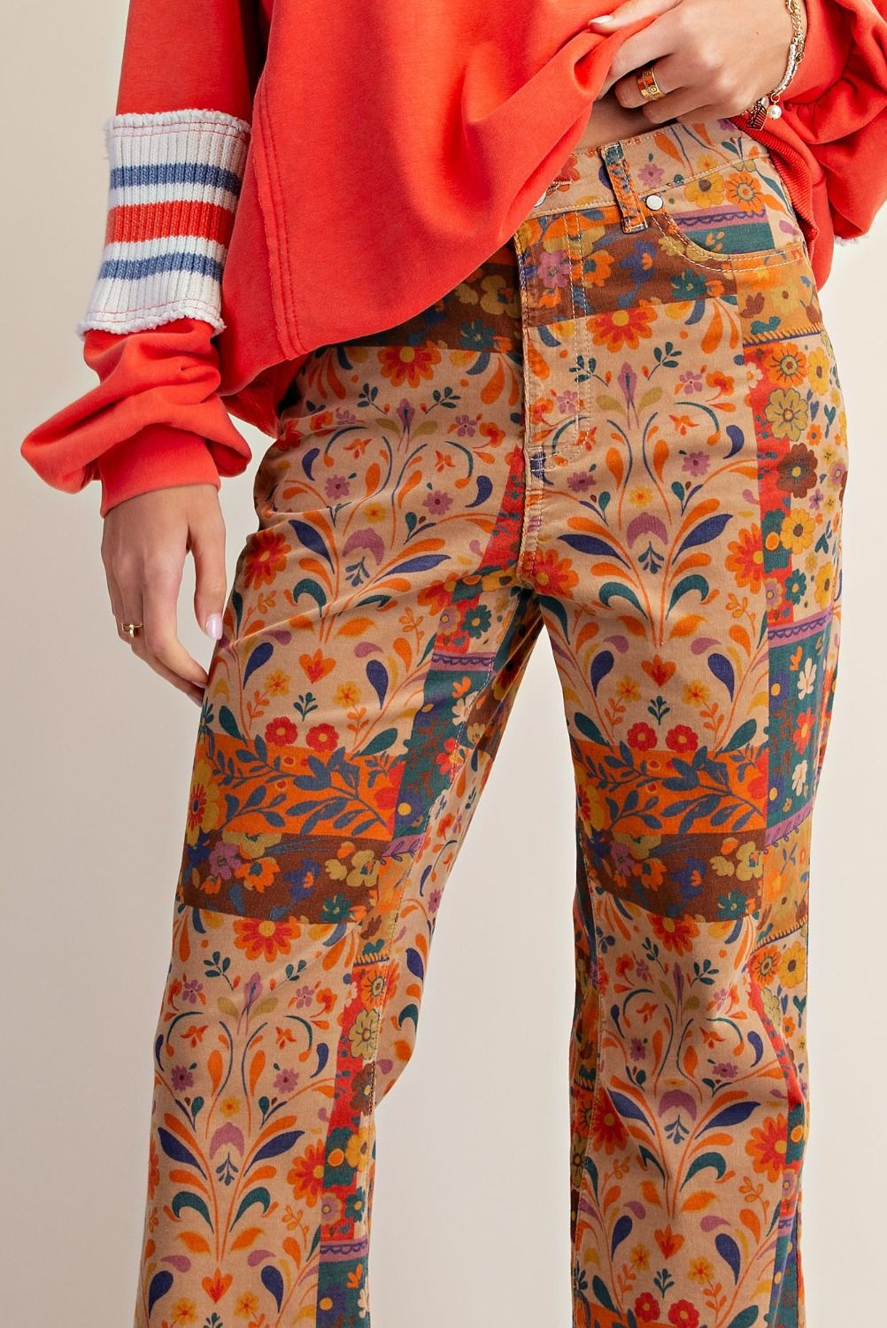 Latte Floral Pant