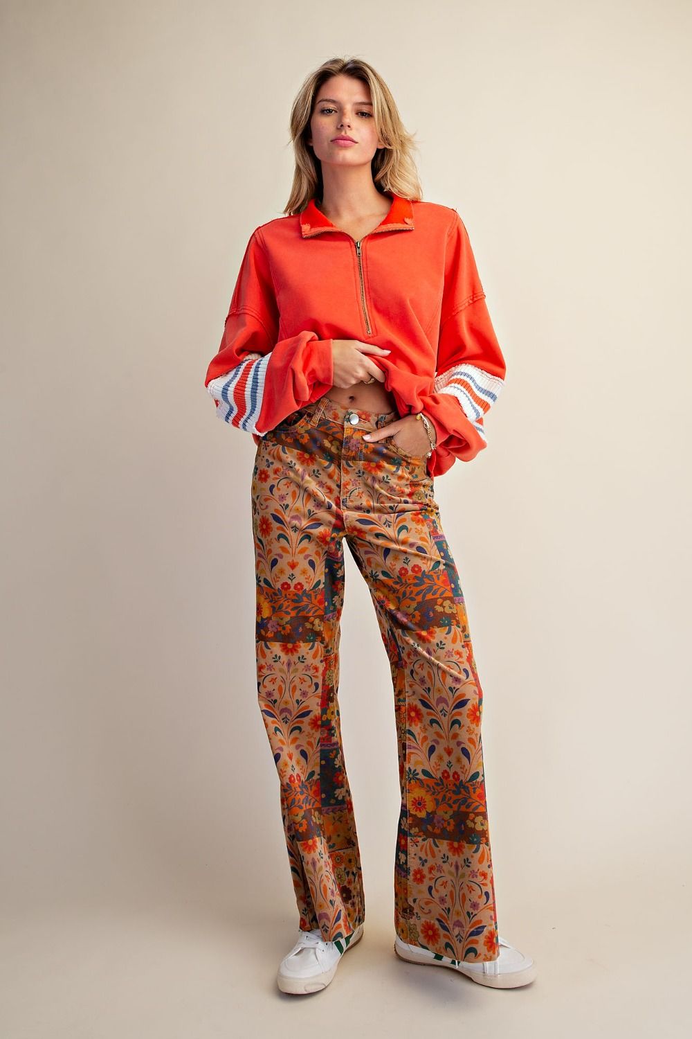 Latte Floral Pant