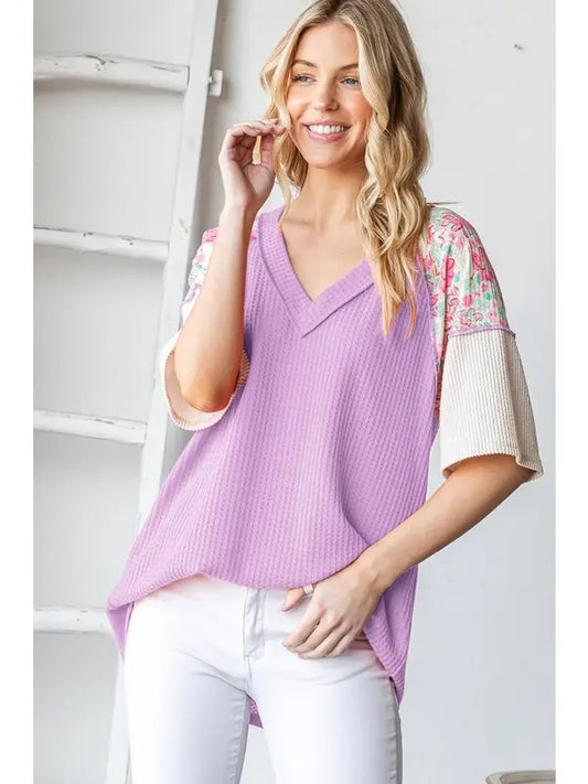 Lavender Floral Top