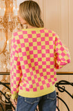 Lemon Check Sweater