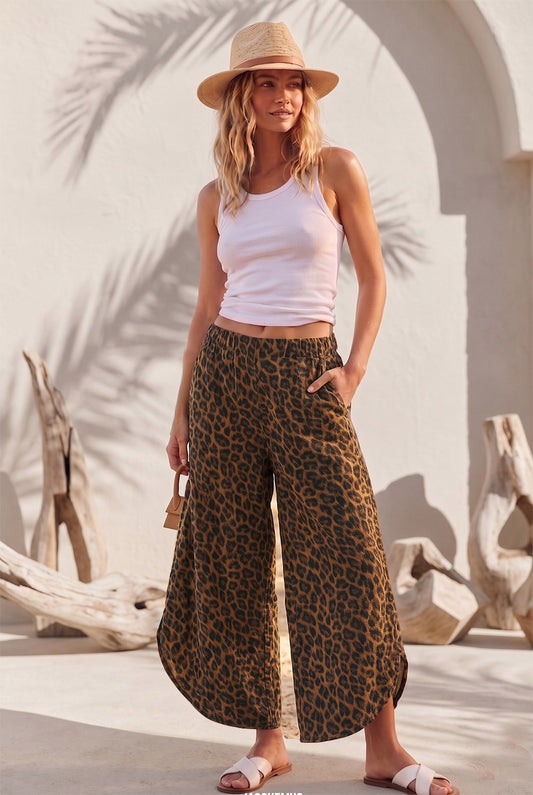 Leopard Tulip Pants