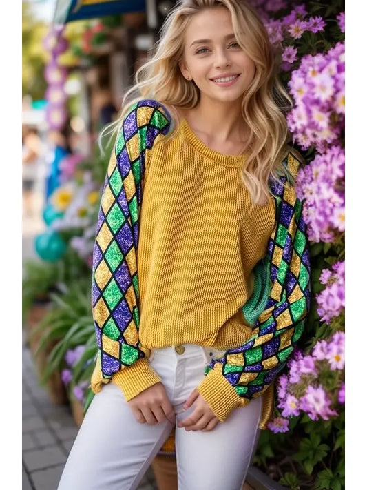 Festive Mardi Gras Top