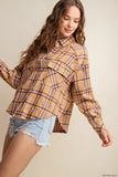 Mustard Plaid Top