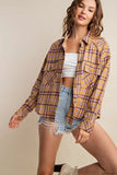 Mustard Plaid Top