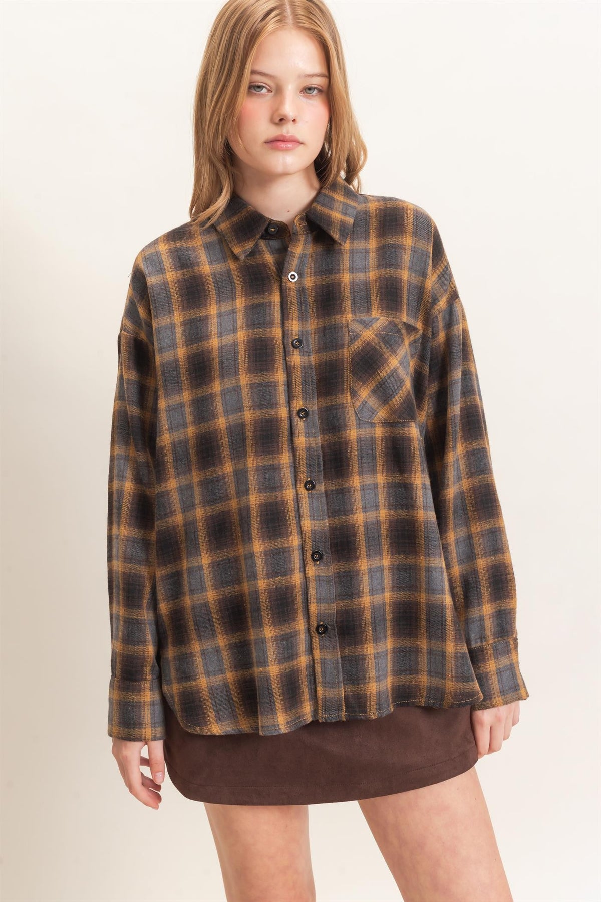 Mustard Plaid Jacket